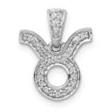 Taurus Pendant 14k White Gold Diamond PM4103-012-WA, MPN: PM4103-012-WA, 883957670324