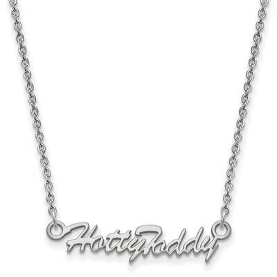 University of Mississippi Small Pendant with Necklace Sterling Silver Rhodium-plated SS083UMS-18, M…