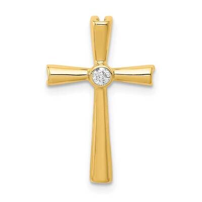 Cross Pendant 14k Gold AA Diamond PM5017-004-YA, MPN: PM5017-004-YA, 883957211596