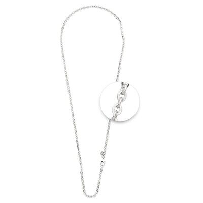 Nikki Lissoni Flattened Cable Chain 4 x 5mm with Statements Silver-plated 60cm N1027S60, MPN: N1027…
