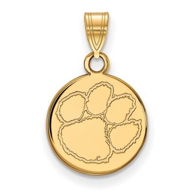 Clemson University Small Disc Pendant Gold-plated Silver GP037CU, MPN: GP037CU, 886774938738