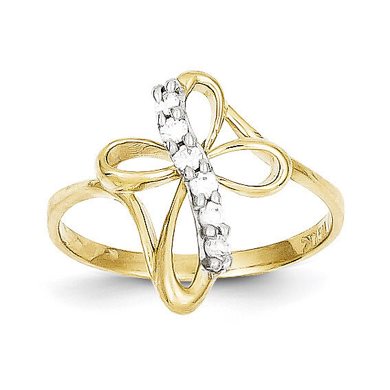 10k Yellow Gold Layered Band Ring With 7 Blue Sapphires & Diamond Accents - Size 10.75 - View #7