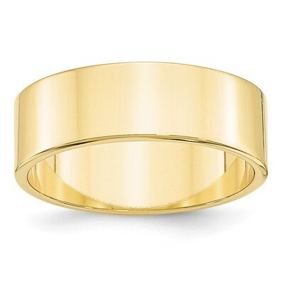 7mm Lightweight Flat Band 10k Yellow Gold 1FLL070 Engravable, MPN: 1FLL070, 886774448756
