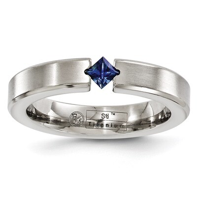 Edward Mirell Titanium Satin Sapphire 4mm Band EMR166 by Edward Mirell, MPN: EMR166, 886774281728