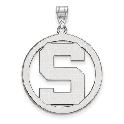 Michigan State University L Pendant in Circle Sterling Silver SS034MIS, MPN: SS034MIS, 886774690551