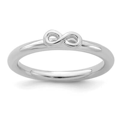 Infinity Symbol Ring Sterling Silver Rhodium-plated QSK1975, MPN: QSK1975, 191101723384