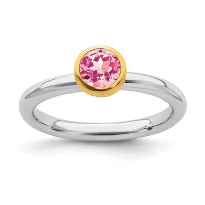 P. Tourmaline Ring Sterling Silver Gold-plated QSK1884, MPN: QSK1884, 191101717918