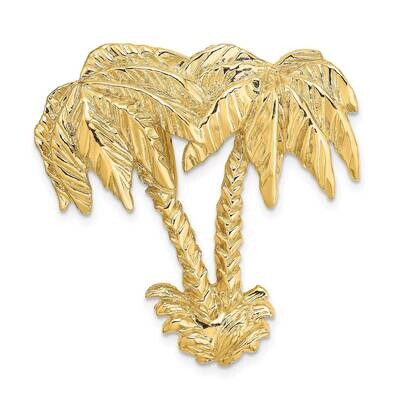 Double Palm Tree Slide 14k Gold D2883, MPN: D2883, 637218051649