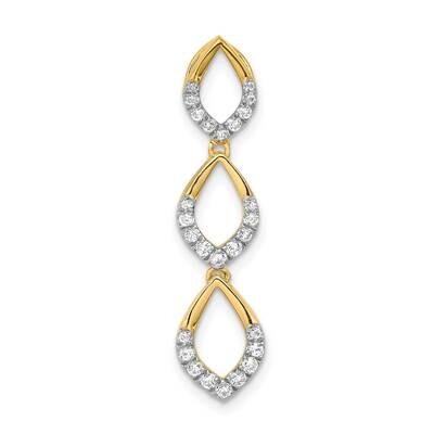 Dangle Diamond Chain Slide 30 Inch 14k Gold Polished PM8514-023-YA, MPN: PM8514-023-YA,