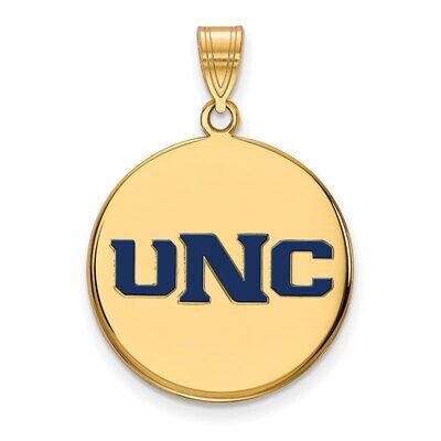 University of Northern Colorado Large Enamel Disc Pendant Gold-plated Silver GP002UNCO, MPN: GP002U…