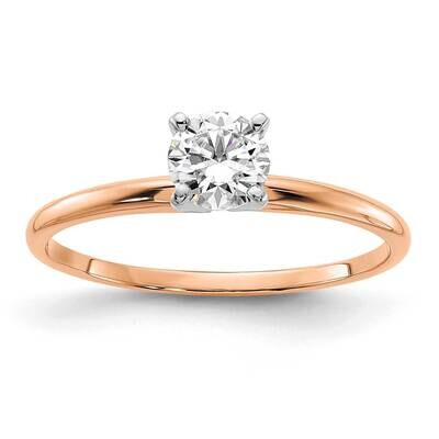 1/2ct. 5.0mm G H I True Light Round Moissanite Solitaire Ring 14k Rose Gold RGSH13-9MT, MPN: RGSH13…