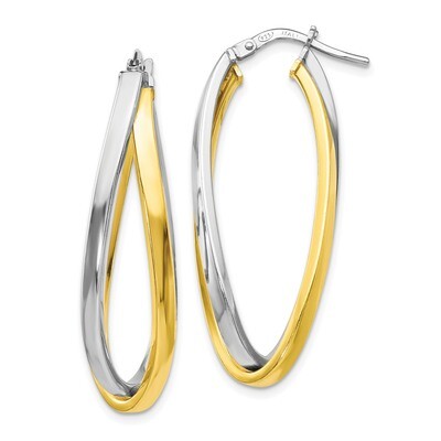 Leslie&#39;s Polished Hoop Earrings Sterling Silver Gold-tone HB-QLE1112, MPN: QLE1112, 191101735240