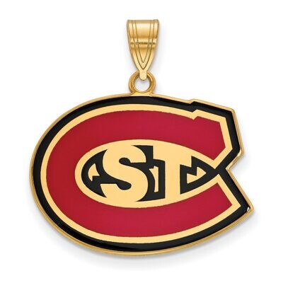 Saint Cloud State Large Enamel Pendant Gold-plated Silver GP010STC, MPN: GP010STC, 886774911441