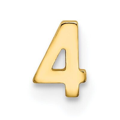 Die Struck Number 4 14k Yellow Gold YG2203, MPN: YG2203,
