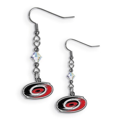 NHL Carolina Hurricanes Crystal Dangle Earrings GC5968