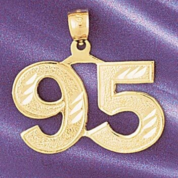 Dazzlers Jewelry Number 95 Pendant Necklace Charm Bracelet in Yellow, White or Rose Gold 950995, MP…
