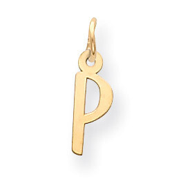 Initial P Charm 14k Gold Small Slanted Block YC644P, MPN: YC644P, 886774136400