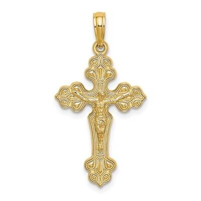 Crucifix with Fancy Tips Charm 14k Gold K8577, MPN: K8577, 637218090785