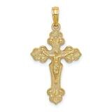 Crucifix with Fancy Tips Charm 14k Gold K8577, MPN: K8577, 637218090785