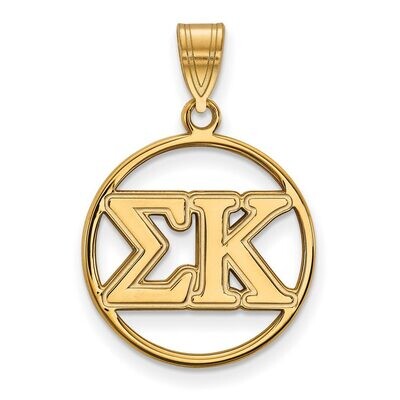 Sigma Kappa Small Circle Pendant Gold-plated Silver GP011SKP, MPN: GP011SKP, 886774913124