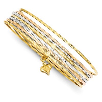 Slip On 7 Bangles 14k Tri-Color Gold DB536O, MPN: DB536O, 883957900056