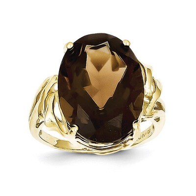 Smokey Quartz Ring 10k Gold 10X44, MPN: 10X44, 883957393414