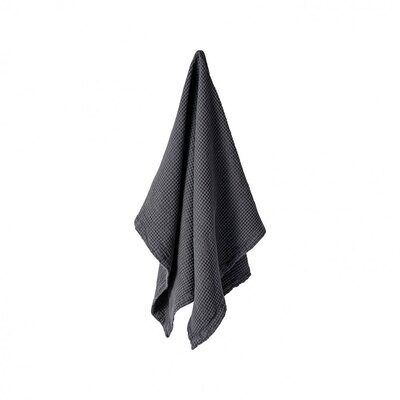 Casafina Kitchen Towels Osteria Black Kitchen Towel Micro Waffle CFT0084-OSBK Set of 2, MPN: CFT008…