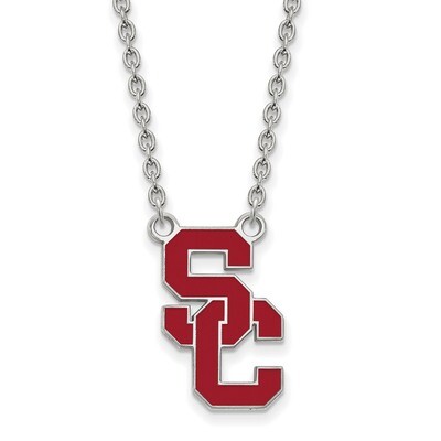 University of Southern California Large Pendant with Necklace Sterling Silver SS016USC-18, MPN: SS0…