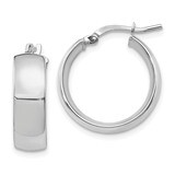 Leslie&#39;s 6mm High Polished Hoop Earrings 14k White Gold HB-LE1888W, MPN: LE1888W, 191101735561