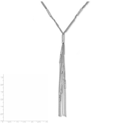 Leslie&#39;s Textured Fancy Necklace Sterling Silver Polished HB-QLF912-18, MPN: QLF912-18, 191101852053