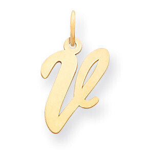 Initial V Charm 14k Gold Medium Script YC660V, MPN: YC660V, 886774137292