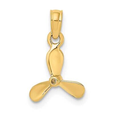 3 Blades Propeller Charm 14k Gold 3-D K8065, MPN: K8065, 637218060252