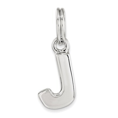 Letter J Charm Sterling Silver QC8460J, MPN: QC8460J, 191101459467