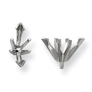 Marquise 6-Prong V-End With Peg .15Ct. Setting 14k White Gold WG259-1, MPN: WG259,