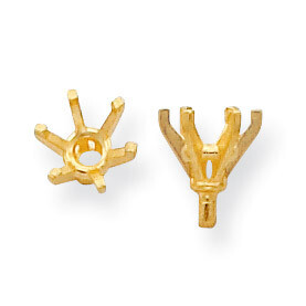 14k Yellow Gold Round 6-Prong Center Head With Peg .75Ct. Setting YG154-1, MPN: YG154,