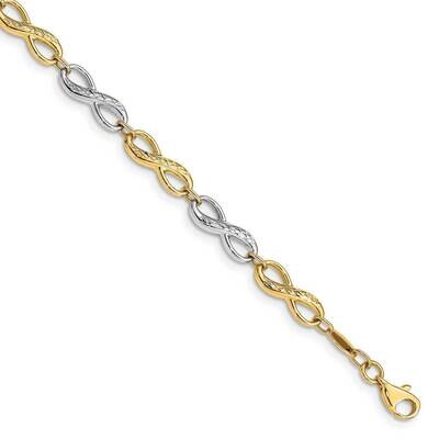 Infinity Symbol Bracelet 14k Two-tone Gold FB1521-7.5, MPN: FB1521-7.5, 883957960555