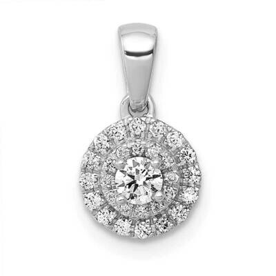 1/4Ct. Diamond Round Halo Cluster Pendant 14k White Gold PM4741-025-WA, MPN: PM4741-025-WA, 8839575…