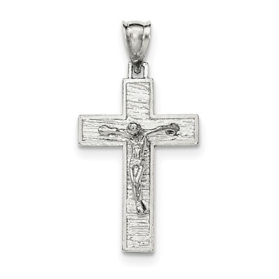 Box Cross Crucifix Pendant Sterling Silver Polished QC8290, MPN: QC8290, 191101456015