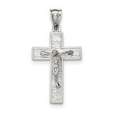 Box Cross Crucifix Pendant Sterling Silver Polished QC8290, MPN: QC8290, 191101456015