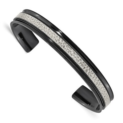 Edward Mirell Black Ti Argentinium Sterling Silver Hammered Cuff Bracelet by Edward Mirell, MPN: EM…