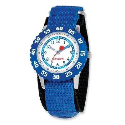 Red Balloon Kids Blue Velcro Band Time Teacher Watch XWA3647, MPN: XWA3647, 843231061040