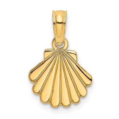 Shell Charm 14k Gold Polished &amp; Engraved K7665, MPN: K7665, 637218012268
