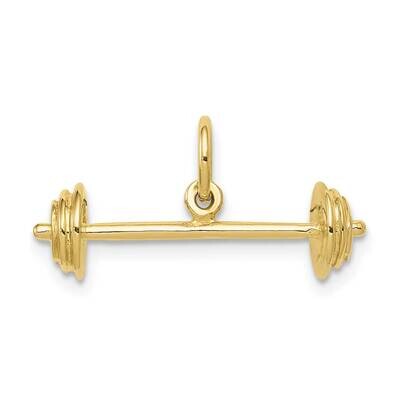 Barbell Charm 10k Gold 10A9091, MPN: 10A9091,