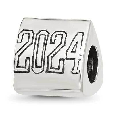 Grad 2024 Cap Trilogy Bead Sterling Silver QRS4398, MPN: QRS4398,