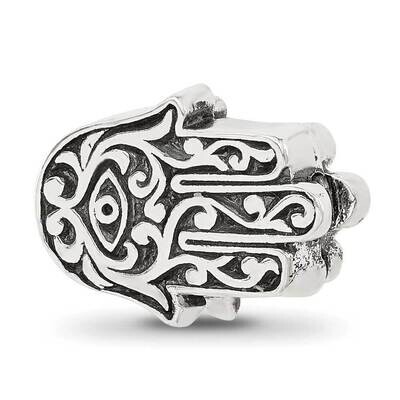 Hamsa Hinged Bead Sterling Silver QRS4319, MPN: QRS4319,