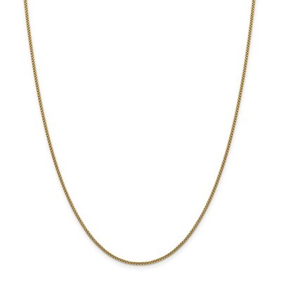 24 Inch 1.5mm Hollow Round Box Chain 14k Gold BC140-24, MPN: BC140-24, 886774540009