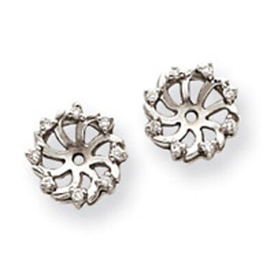 White Diamond Earring Jackets Mountings 14k Gold XJ31W, MPN: XJ31W, 883957528212