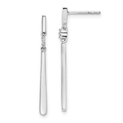 White Ice .023Ct. Diamond Earrings Sterling Silver QW462, MPN: QW462, 191101479632