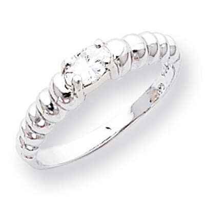 Cubic Zirconia Ring 14k white Gold 5x3mm Oval X9711CZ Diamond, MPN: X9711CZ, 883957640471