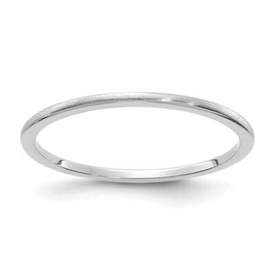 1.2mm Half Round Satin Stackable Band 10k White Gold 1STK24-120W, MPN: 1STK24-120W, 191101583728